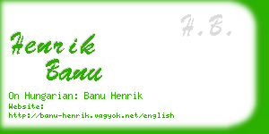 henrik banu business card